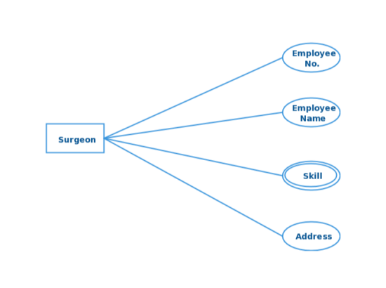 E-R Diagram Of Database of a Surgeon